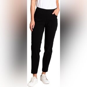 Soft Surroundings Slimsation by Multiples Black Straight Leg Ankle Pants PL